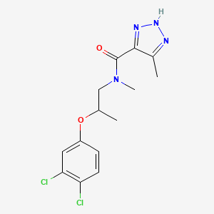 molecular formula C14H16Cl2N4O2 B6702712 N-[2-(3,4-dichlorophenoxy)propyl]-N,5-dimethyl-2H-triazole-4-carboxamide 