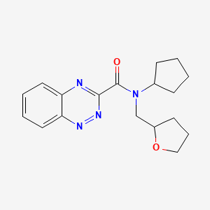 molecular formula C18H22N4O2 B6702898 N-cyclopentyl-N-(oxolan-2-ylmethyl)-1,2,4-benzotriazine-3-carboxamide 