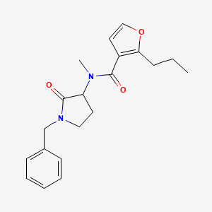 molecular formula C20H24N2O3 B6703041 N-(1-benzyl-2-oxopyrrolidin-3-yl)-N-methyl-2-propylfuran-3-carboxamide 