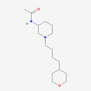 molecular formula C16H30N2O2 B6703240 N-[1-[4-(oxan-4-yl)butyl]piperidin-3-yl]acetamide 