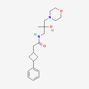 molecular formula C20H30N2O3 B6703262 N-(2-hydroxy-2-methyl-3-morpholin-4-ylpropyl)-2-(3-phenylcyclobutyl)acetamide 