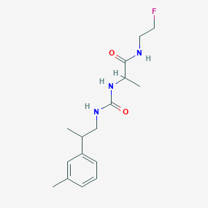 molecular formula C16H24FN3O2 B6703465 N-(2-fluoroethyl)-2-[2-(3-methylphenyl)propylcarbamoylamino]propanamide 