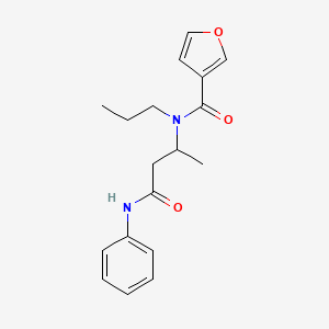 molecular formula C18H22N2O3 B6703599 N-(4-anilino-4-oxobutan-2-yl)-N-propylfuran-3-carboxamide 