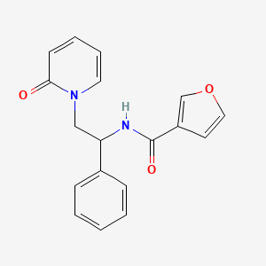 molecular formula C18H16N2O3 B6703613 N-[2-(2-oxopyridin-1-yl)-1-phenylethyl]furan-3-carboxamide 