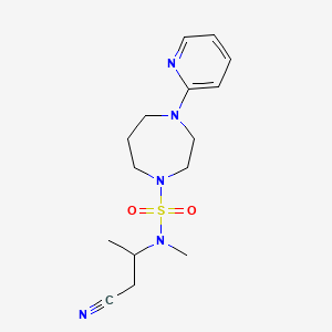 molecular formula C15H23N5O2S B6703724 N-(1-cyanopropan-2-yl)-N-methyl-4-pyridin-2-yl-1,4-diazepane-1-sulfonamide 