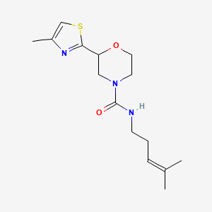 molecular formula C15H23N3O2S B6703766 N-(4-methylpent-3-enyl)-2-(4-methyl-1,3-thiazol-2-yl)morpholine-4-carboxamide 