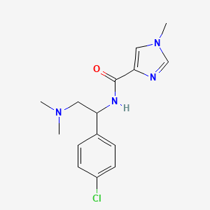 molecular formula C15H19ClN4O B6703878 N-[1-(4-chlorophenyl)-2-(dimethylamino)ethyl]-1-methylimidazole-4-carboxamide 