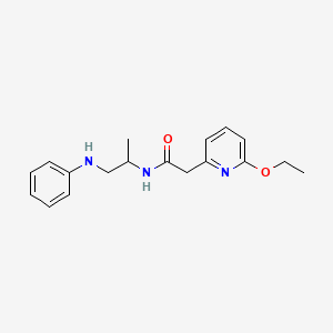 molecular formula C18H23N3O2 B6703905 N-(1-anilinopropan-2-yl)-2-(6-ethoxypyridin-2-yl)acetamide 