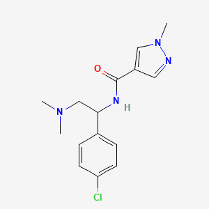 molecular formula C15H19ClN4O B6703936 N-[1-(4-chlorophenyl)-2-(dimethylamino)ethyl]-1-methylpyrazole-4-carboxamide 