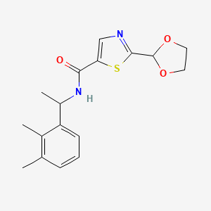 molecular formula C17H20N2O3S B6703984 N-[1-(2,3-dimethylphenyl)ethyl]-2-(1,3-dioxolan-2-yl)-1,3-thiazole-5-carboxamide 