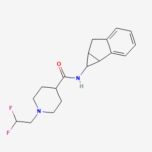 molecular formula C18H22F2N2O B6704008 N-(1,1a,6,6a-tetrahydrocyclopropa[a]inden-1-yl)-1-(2,2-difluoroethyl)piperidine-4-carboxamide 