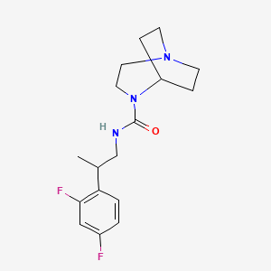 molecular formula C17H23F2N3O B6704138 N-[2-(2,4-difluorophenyl)propyl]-1,4-diazabicyclo[3.2.2]nonane-4-carboxamide 