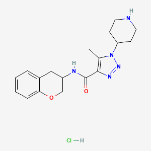 molecular formula C18H24ClN5O2 B6704647 N-(3,4-dihydro-2H-chromen-3-yl)-5-methyl-1-piperidin-4-yltriazole-4-carboxamide;hydrochloride 