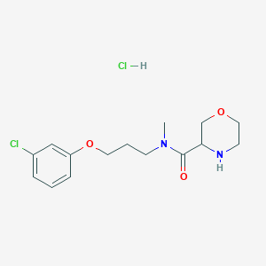 molecular formula C15H22Cl2N2O3 B6704653 N-[3-(3-chlorophenoxy)propyl]-N-methylmorpholine-3-carboxamide;hydrochloride 