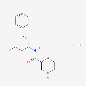 molecular formula C17H27ClN2O2 B6704744 N-(1-phenylhexan-3-yl)morpholine-2-carboxamide;hydrochloride 