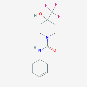 molecular formula C13H19F3N2O2 B6704874 N-cyclohex-3-en-1-yl-4-hydroxy-4-(trifluoromethyl)piperidine-1-carboxamide 