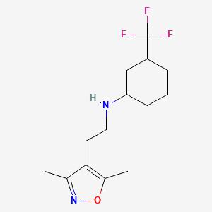 molecular formula C14H21F3N2O B6705250 N-[2-(3,5-dimethyl-1,2-oxazol-4-yl)ethyl]-3-(trifluoromethyl)cyclohexan-1-amine 