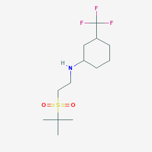 molecular formula C13H24F3NO2S B6705257 N-(2-tert-butylsulfonylethyl)-3-(trifluoromethyl)cyclohexan-1-amine 