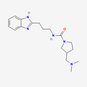 molecular formula C18H27N5O B6705286 N-[3-(1H-benzimidazol-2-yl)propyl]-3-[(dimethylamino)methyl]pyrrolidine-1-carboxamide 