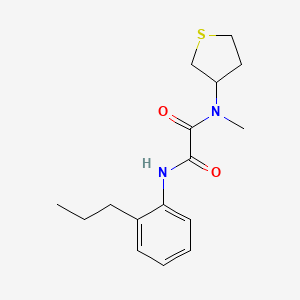 molecular formula C16H22N2O2S B6705296 N'-methyl-N-(2-propylphenyl)-N'-(thiolan-3-yl)oxamide 