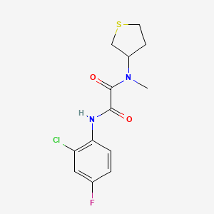 molecular formula C13H14ClFN2O2S B6705306 N-(2-chloro-4-fluorophenyl)-N'-methyl-N'-(thiolan-3-yl)oxamide 