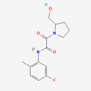 molecular formula C14H17FN2O3 B6705363 N-(5-fluoro-2-methylphenyl)-2-[2-(hydroxymethyl)pyrrolidin-1-yl]-2-oxoacetamide 