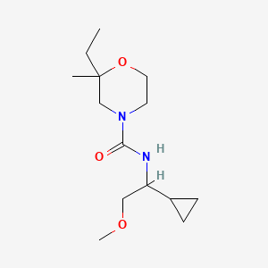 molecular formula C14H26N2O3 B6705438 N-(1-cyclopropyl-2-methoxyethyl)-2-ethyl-2-methylmorpholine-4-carboxamide 