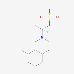 molecular formula C14H27NO2S B6705492 N-[(2,6-dimethylcyclohex-2-en-1-yl)methyl]-N-methyl-1-methylsulfonylpropan-2-amine 