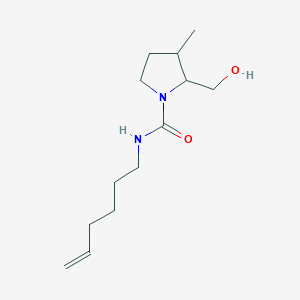 molecular formula C13H24N2O2 B6705499 N-hex-5-enyl-2-(hydroxymethyl)-3-methylpyrrolidine-1-carboxamide 