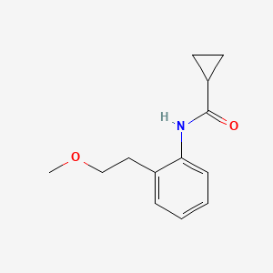 molecular formula C13H17NO2 B6705535 N-[2-(2-methoxyethyl)phenyl]cyclopropanecarboxamide 