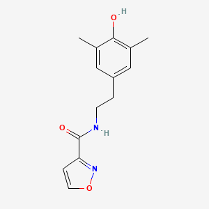 molecular formula C14H16N2O3 B6705613 N-[2-(4-hydroxy-3,5-dimethylphenyl)ethyl]-1,2-oxazole-3-carboxamide 