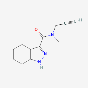 molecular formula C12H15N3O B6705925 N-methyl-N-prop-2-ynyl-4,5,6,7-tetrahydro-1H-indazole-3-carboxamide 