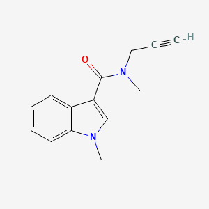 molecular formula C14H14N2O B6705940 N,1-dimethyl-N-prop-2-ynylindole-3-carboxamide 