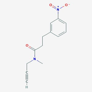 molecular formula C13H14N2O3 B6705975 N-methyl-3-(3-nitrophenyl)-N-prop-2-ynylpropanamide 
