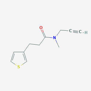molecular formula C11H13NOS B6705983 N-methyl-N-prop-2-ynyl-3-thiophen-3-ylpropanamide 