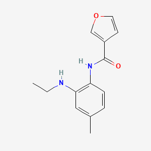 molecular formula C14H16N2O2 B6705997 N-[2-(ethylamino)-4-methylphenyl]furan-3-carboxamide 