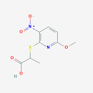 2-[(6-Methoxy-3-nitropyridin-2-yl)sulfanyl]propanoic acid