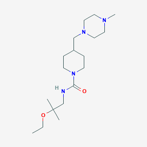 molecular formula C18H36N4O2 B6706188 N-(2-ethoxy-2-methylpropyl)-4-[(4-methylpiperazin-1-yl)methyl]piperidine-1-carboxamide 