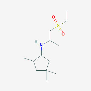 molecular formula C13H27NO2S B6706230 N-(1-ethylsulfonylpropan-2-yl)-2,4,4-trimethylcyclopentan-1-amine 
