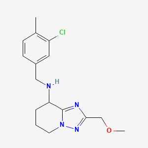 molecular formula C16H21ClN4O B6706267 N-[(3-chloro-4-methylphenyl)methyl]-2-(methoxymethyl)-5,6,7,8-tetrahydro-[1,2,4]triazolo[1,5-a]pyridin-8-amine 