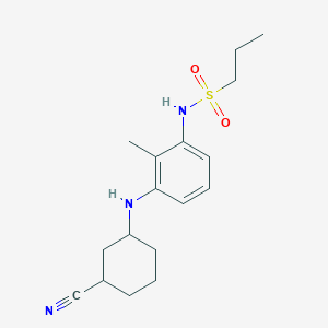 molecular formula C17H25N3O2S B6706474 N-[3-[(3-cyanocyclohexyl)amino]-2-methylphenyl]propane-1-sulfonamide 