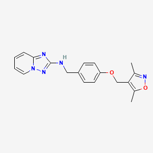 molecular formula C19H19N5O2 B6706551 N-[[4-[(3,5-dimethyl-1,2-oxazol-4-yl)methoxy]phenyl]methyl]-[1,2,4]triazolo[1,5-a]pyridin-2-amine 
