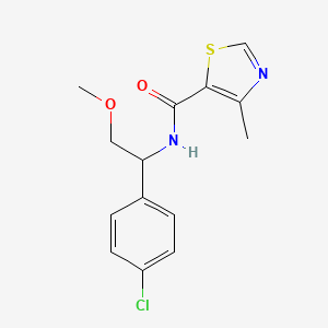 molecular formula C14H15ClN2O2S B6706626 N-[1-(4-chlorophenyl)-2-methoxyethyl]-4-methyl-1,3-thiazole-5-carboxamide 