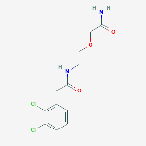 molecular formula C12H14Cl2N2O3 B6706789 N-[2-(2-amino-2-oxoethoxy)ethyl]-2-(2,3-dichlorophenyl)acetamide 