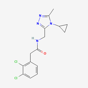 molecular formula C15H16Cl2N4O B6706800 N-[(4-cyclopropyl-5-methyl-1,2,4-triazol-3-yl)methyl]-2-(2,3-dichlorophenyl)acetamide 