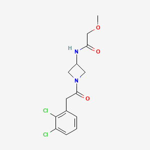 molecular formula C14H16Cl2N2O3 B6706827 N-[1-[2-(2,3-dichlorophenyl)acetyl]azetidin-3-yl]-2-methoxyacetamide 