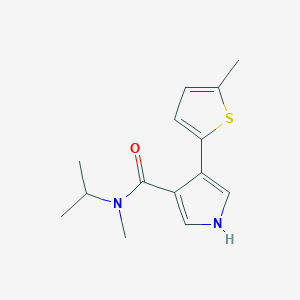 molecular formula C14H18N2OS B6706859 N-methyl-4-(5-methylthiophen-2-yl)-N-propan-2-yl-1H-pyrrole-3-carboxamide 
