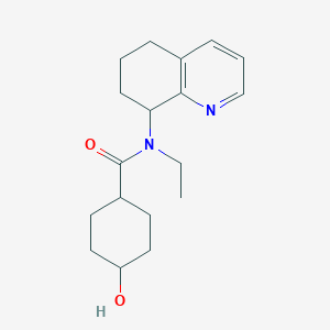 molecular formula C18H26N2O2 B6706921 N-ethyl-4-hydroxy-N-(5,6,7,8-tetrahydroquinolin-8-yl)cyclohexane-1-carboxamide 