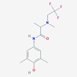 molecular formula C14H19F3N2O2 B6706989 N-(4-hydroxy-3,5-dimethylphenyl)-2-[methyl(2,2,2-trifluoroethyl)amino]propanamide 