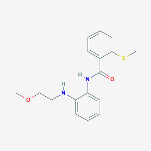 molecular formula C17H20N2O2S B6707153 N-[2-(2-methoxyethylamino)phenyl]-2-methylsulfanylbenzamide 